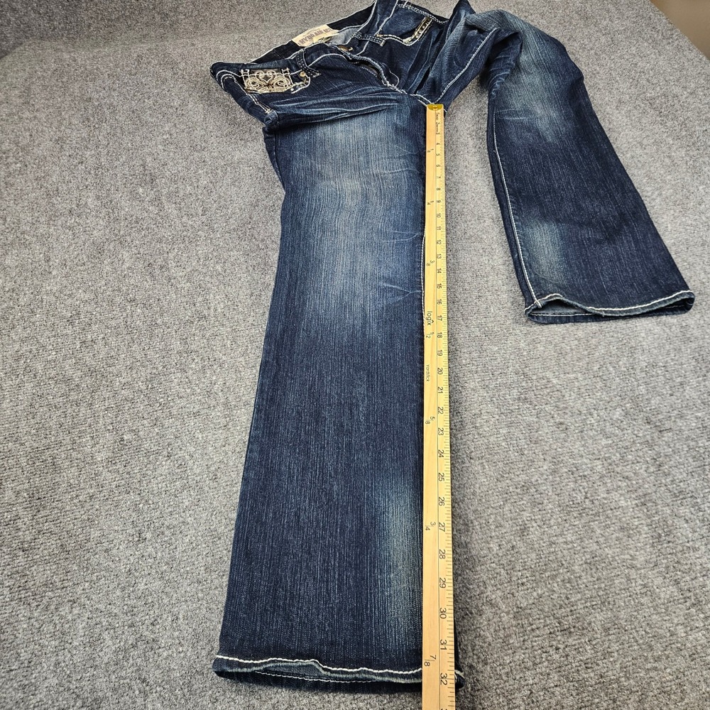 Hydraulic Gramercy Womens Size 14 Embroidered Bootcut Jeans Dark Wash Studded - Picture 6 of 11